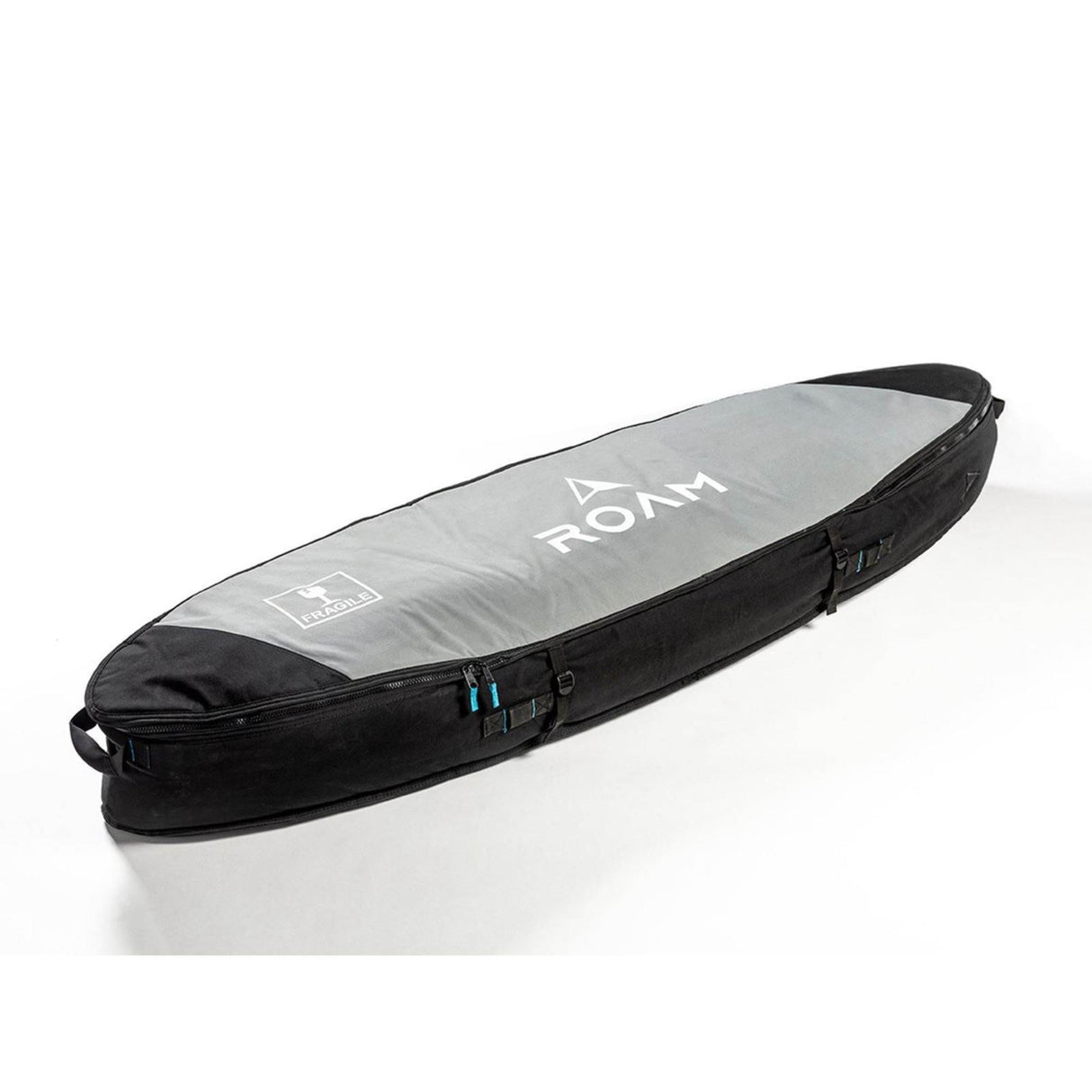 ROAM Boardbag Surfboard Coffin Doppel Triple, schwarz-grau, Transporttasche für Surfbretter, seitliche Ansicht