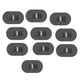Futures Leash Plug Set, grau, zehn Kunststoffstöpsel mit Metallstiften in Draufsicht