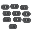 Futures Leash Plug Set, grau, zehn Kunststoffstöpsel mit Metallstiften in Draufsicht