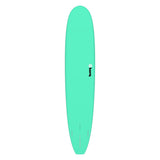 Torq TET Longboard in Mint-Grün, Draufsicht auf das komplette Board mit runder Nose und Tail