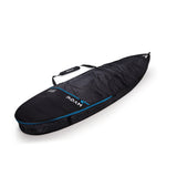 ROAM Boardbag Surfboard Tech Bag Doppel Short in Schwarz mit blauem Reißverschluss, Tragegriff, Seitenansicht