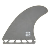 Futures Quad Fin Set EA Eric Arakawa Control graue Surfflossen mit Gitterdesign Seitenansicht