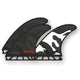 Futures Thruster Fin Set Jordy Smith Honeycomb schwarz weiß, drei Flossen mit Wabenstruktur Seitenansicht