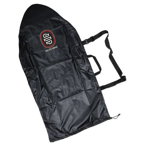 Skim One Nylon Skimboard Tasche in Schwarz mit gepolsterten Tragegriffen und Logo, Frontalansicht
