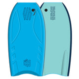 Sniper Bunch II EPS Bodyboard in Blau und Mintgrün, EPS-Schaumkern, Draufsicht auf Ober- und Unterseite