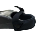 Sniper Bodyboard Fersenpolster, schwarzes Neoprenfutter mit Klettverschluss, an Bodyboard montiert, Detailansicht