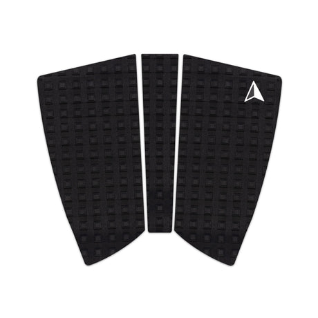 Roam Footpad Deck Grip Traction Pad 2+1 schwarze Strukturoberfläche mit Wabenmuster, Draufsicht
