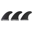 Roam Thruster Fin Set Allround Futures schwarze Surfflossen mit Kunststoffbasis Frontansicht