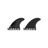 ROAM Sidebite Finnensatz one tab, schwarze Surfflossen mit Single Tab Befestigung, Frontansicht