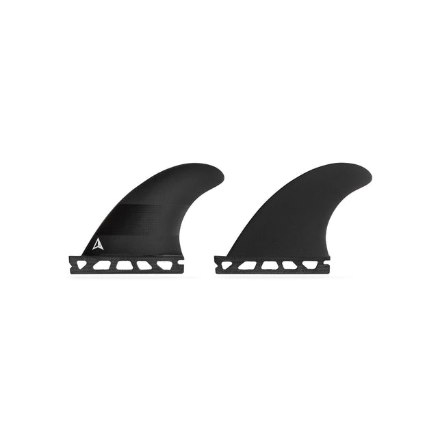 ROAM Sidebite Finnensatz one tab, schwarze Surfflossen mit Single Tab Befestigung, Frontansicht