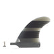 ROAM Surfboard Single Finne US Box Finne schwarz grau gestreift mit Befestigungsschraube