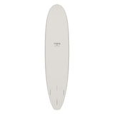 Torq TET Longboard in Weiß, Draufsicht, ovales Design mit Fin-Slots, Surfboard aus Kunststoff