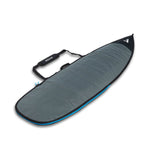 ROAM Surfboard Daylight Short PLUS grau mit blauem Rand und schwarzem Tragegriff, Draufsicht