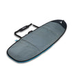 ROAM Daylight Fish PLUS Surfboard Tasche grau mit blauem Rand und schwarzem Tragegriff, Draufsicht