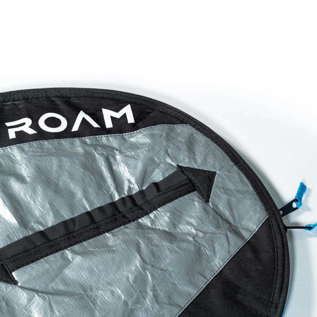 ROAM Surfboard Daylight Long PLUS Schutzhülle grau-schwarz mit Tragegriffen, Draufsicht