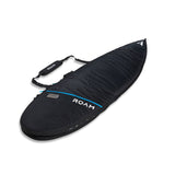 ROAM Surfboard Tech Bag Short PLUS, schwarz mit blauem Streifen, Schutztasche mit Tragegriffen und Reißverschluss