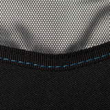 ROAM Surfboard Tech Bag Fish PLUS, schwarz mit Netzstoff und blauem Reißverschluss Detail