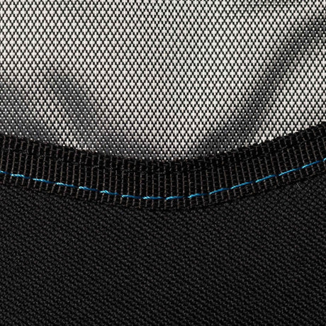 ROAM Tech Boardbag Funboard PLUS schwarze Tasche mit Netzstoff und blauem Nahtdetail, Detailaufnahme