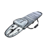 ROAM Tech Boardbag Long PLUS, grau-silber, gepolsterte Schutztasche mit Tragegriffen, offene Ansicht
