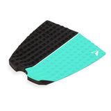 Roam Footpad Deck Grip Traction Pad 2-tlg in Schwarz und Türkis mit strukturierter Oberfläche, zweiteiliges Set
