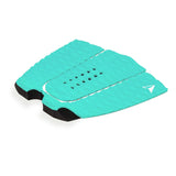 Roam Footpad Deck Grip Traction Pad 3-teilig in Türkis mit Löchern, rutschfeste Oberfläche und schwarzen Fersenbereichen