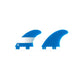 ROAM Sidebite Finnensatz two tab, blaue Surfflossen mit zwei Tabs, Frontansicht