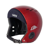 GATH Wassersport Helm Standard Hat NEO in Rot-Schwarz mit Belüftungslöchern, Seitenansicht