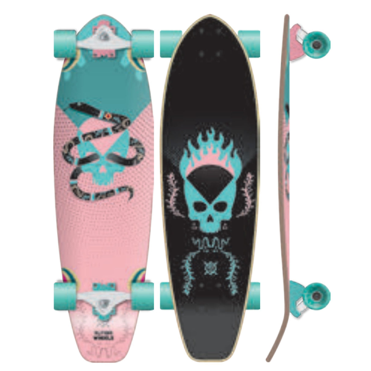 Flying Wheels Snakull Carving Skateboard
