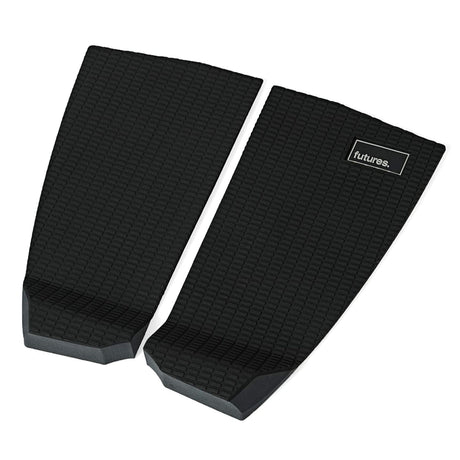 Futures Traction Pad Wildcat schwarzes Griffbelag-Set mit Wabenstruktur und Futures-Logo, Draufsicht