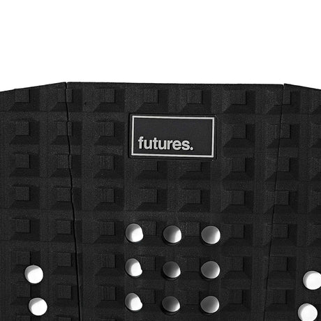 Futures Traction Pad Brewster schwarz mit strukturiertem Muster und weißen Noppen, Draufsicht