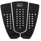 Futures Traction Pad Jordy schwarz mit weißen Noppen, dreiteiliges Surfboard-Grip-Pad, Draufsicht