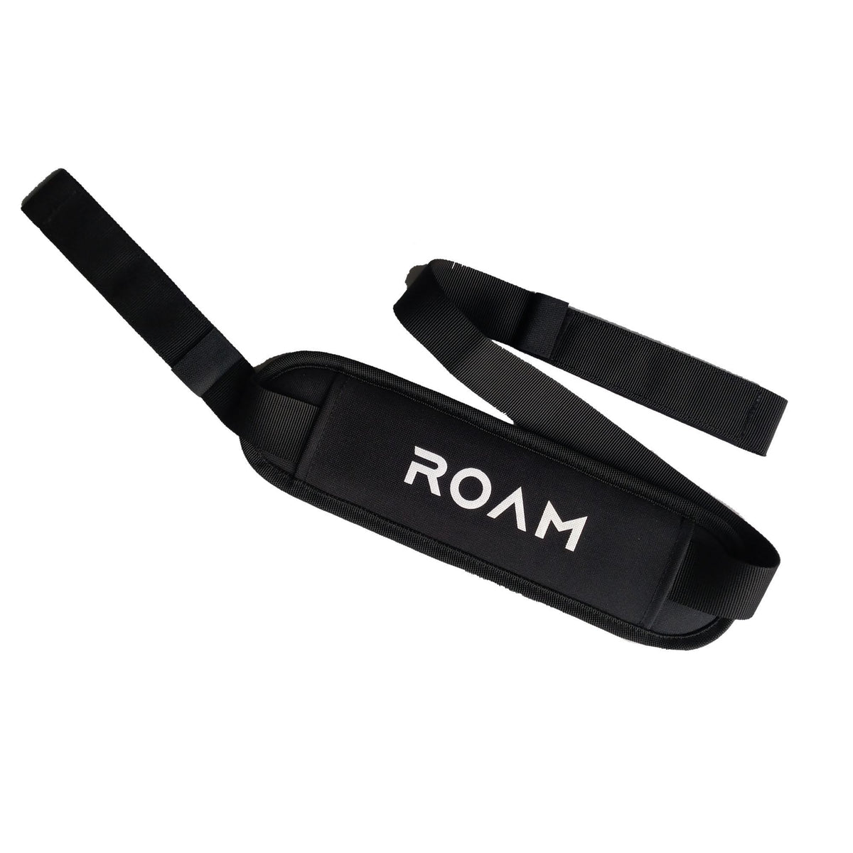 ROAM Schultergurt für Boardbags in Schwarz mit gepolstertem Schulterteil und verstellbaren Riemen, Frontalansicht