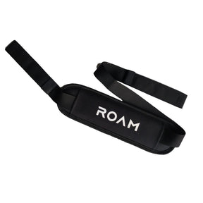 ROAM Schultergurt für Boardbags in Schwarz mit gepolstertem Schulterteil und verstellbaren Riemen, Frontalansicht