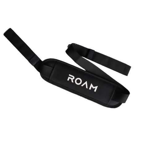ROAM Schultergurt für Boardbags in Schwarz mit gepolstertem Schulterteil und verstellbaren Riemen, Frontalansicht