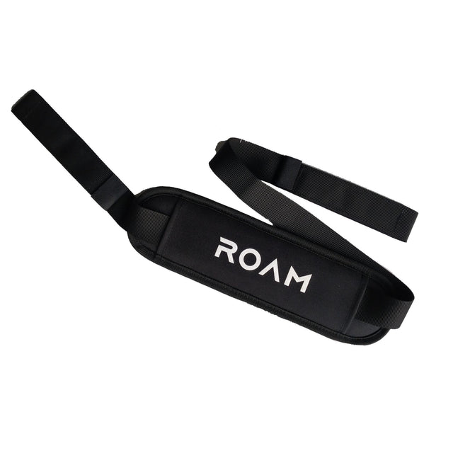ROAM Schultergurt für Boardbags in Schwarz mit gepolstertem Schulterteil und verstellbaren Riemen, Frontalansicht