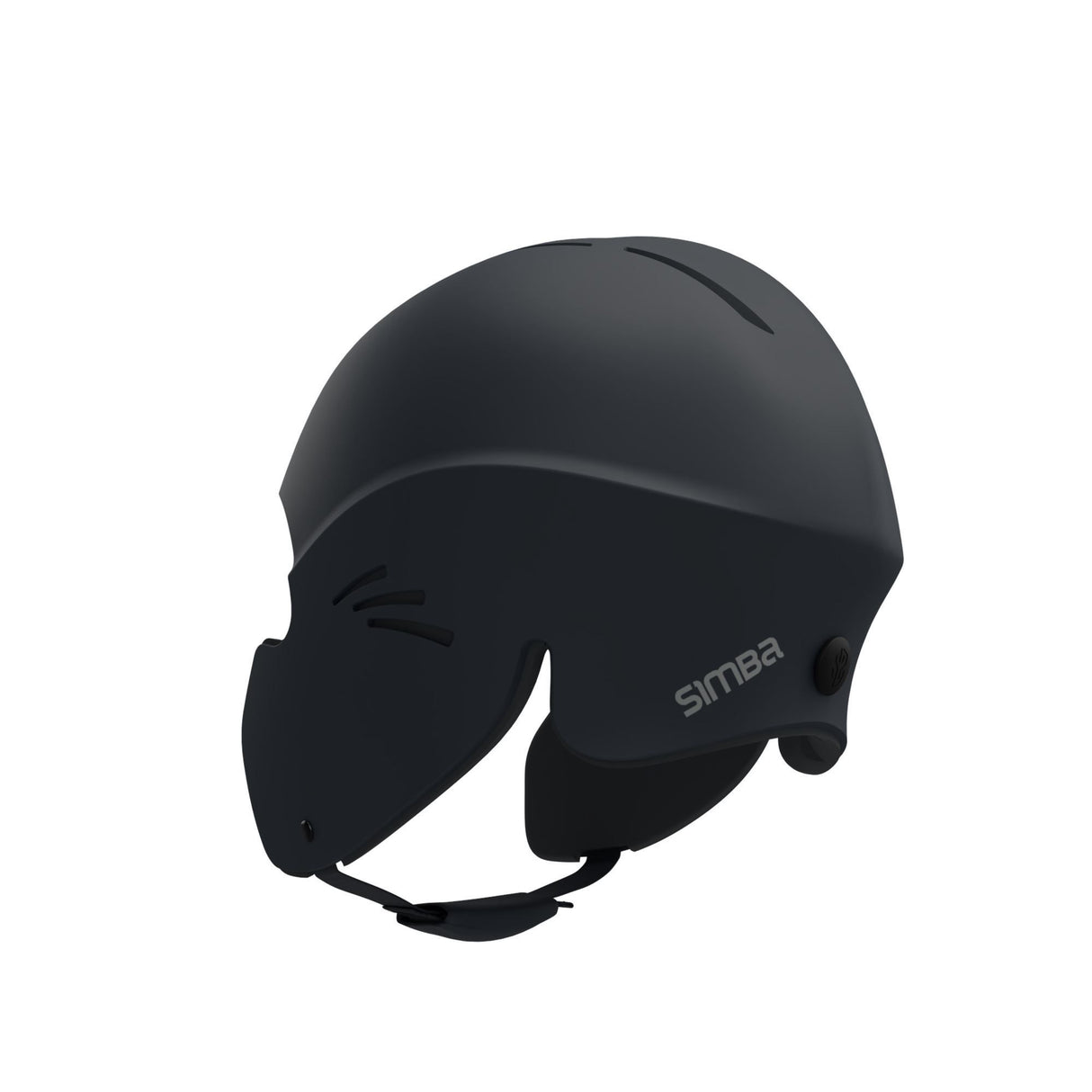Simba Sentinel Wassersport Helm in Schwarz mit Kinnschutz, Seitenansicht