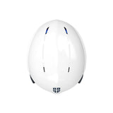 Simba Sentinel Wassersport Helm in Weiß mit blauen und schwarzen Akzenten, Draufsicht