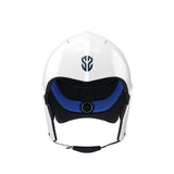 Simba Sentinel Wassersport Helm in Weiß mit schwarzem und blauem Polster, Frontansicht