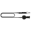 MDNS Surfboard Knie-Leash schwarz mit Wickelsystem und Befestigungspunkte, Produktansicht von oben