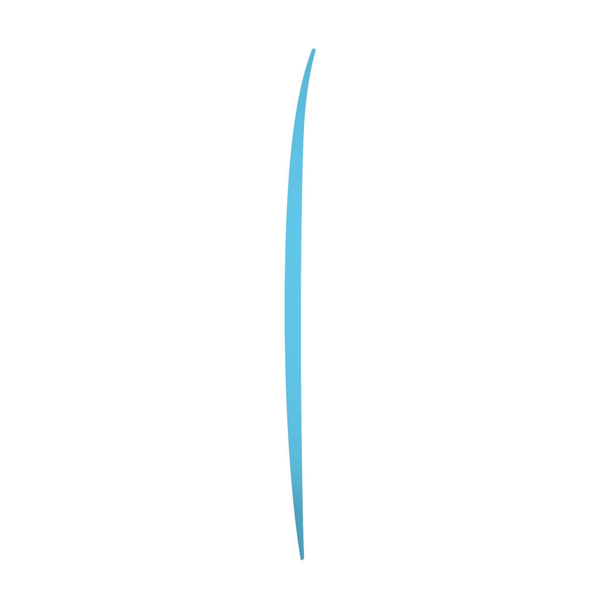 Torq Softboard Longboard in Blau, schlankes Profil von der Seite, weiches Surfboard mit modernem Design