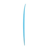 Torq Softboard Longboard in Blau, schlankes Profil von der Seite, weiches Surfboard mit modernem Design