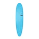 Torq Softboard Longboard in Hellblau mit Torq-Logo, Aufsicht auf das komplette Board