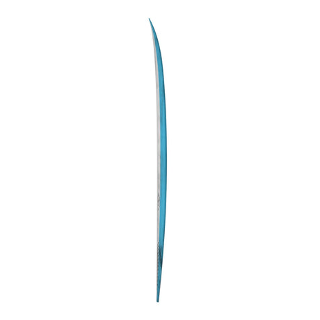 Torq ACT Prepreg Multiplier Surfboard, blau, schlankes Design mit spitzer Nose, Seitenansicht