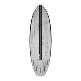 Torq ACT Prepreg PG-R Surfboard, grau mit schwarzem Rand, Draufsicht, Prepreg-Material