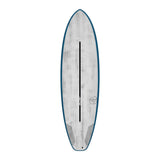 Torq ACT Prepreg BigBoy23 Surfboard, weiß mit dunkelblauer Kante, Draufsicht, Prepreg-Material