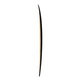 Torq ACT Prepreg BigBoy23 Surfboard mit schwarzem und beigem Design, Seitenansicht