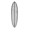 Torq ACT Prepreg Chopper Surfboard grau schwarz Draufsicht mit Prepreg-Material und Chopper-Konstruktion