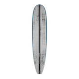 Torq ACT Prepreg The Don Noserider Surfboard, grau mit dunkelblauen Kanten, Draufsicht