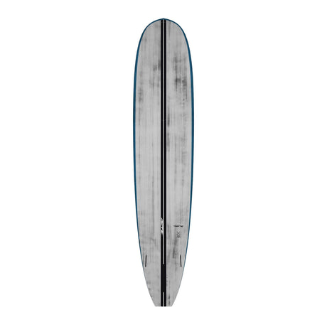 Torq ACT Prepreg The Don Noserider Surfboard, grau mit dunkelblauen Kanten, Draufsicht