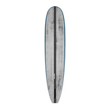 Torq ACT Prepreg The Don Noserider Surfboard, grau mit blauer Kante, Draufsicht